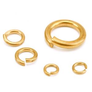 Wholesale DIN125 DIN127 GB93 Brass Copper Spring Lock Washers Metric H65 Brass Spring Washer from china suppliers