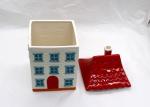 Fashionable Ceramic Cookie Jar Cubby Design Dolomite For Christmas Holiday
