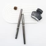 Grey Metal Calligraphy Brush Pen Fountain Pen Style Soft Tip Brush Pen