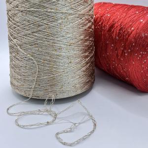 Wholesale 3MM 6MM Sequin Yarn 100% Paillette Mercerized Cotton Sequin Knitting Yarn 192 Colors from china suppliers