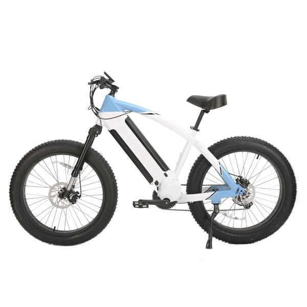 Solid Fork 26 Inch Adult Electric Bike with Middle Drive and Down Tube Lithium