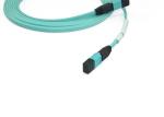 3.0mm LSZH Jacket 12 Core OM3 MPO Cable Aqua Color For 40/100G Connectivity