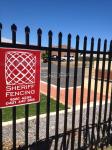 Powder coated tubular steel fence
