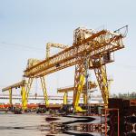 50/10 Ton Double Beam Gantry Crane Truessed Type Cabin Control