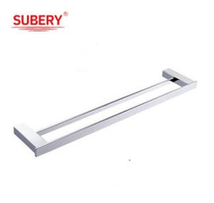 Wholesale Bathroom Accessories High Quality Solid Double Poles Towel Rail Double Bars Shower Rod from china suppliers