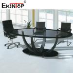 SGS Black Glass Conference Table Enhance Professional Image Show Business Taste