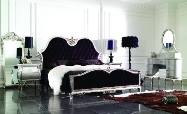 High Loft Baroque Luxury King Size Bed Full Solidwood Handmade Bedroom Furniture