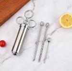 Outdoor Stainless Steel Turkey BBQ Tools And Accessories Injector Marinade Set