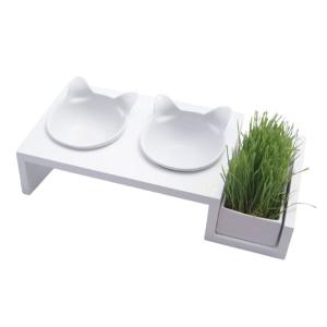 Wholesale Sustainable Customized Ceramic Double Cat Bowl Multifunctional from china suppliers