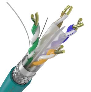 Wholesale 4 Pair 23AWG 550Mhz RJ45 Cat6a FTP Cable , Double Shield Cable Ethernet Cat6a from china suppliers
