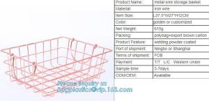 Wholesale Metal Wire storage basket, Metal wire Under Shelf Storage Basket Space Saving Easy Cabinet Shelf Caddy Basket, kitchen b from china suppliers
