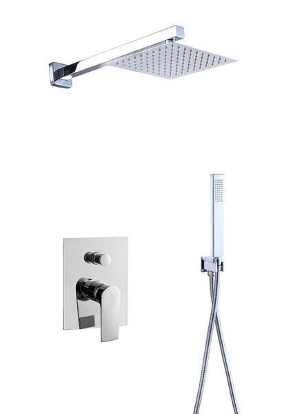 Single lever concealed in-wall 2-way bath or shower mixer diverter rainshower