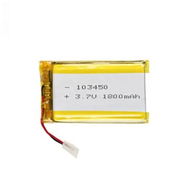Ultra thin 103450 Lipo Battery 3.7V 1800mAh Rechargeable Approved Power Lithium