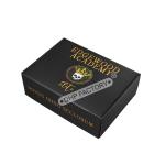 Elegant Black Custom Cardboard Shipping Boxes With Gold Foil Logo