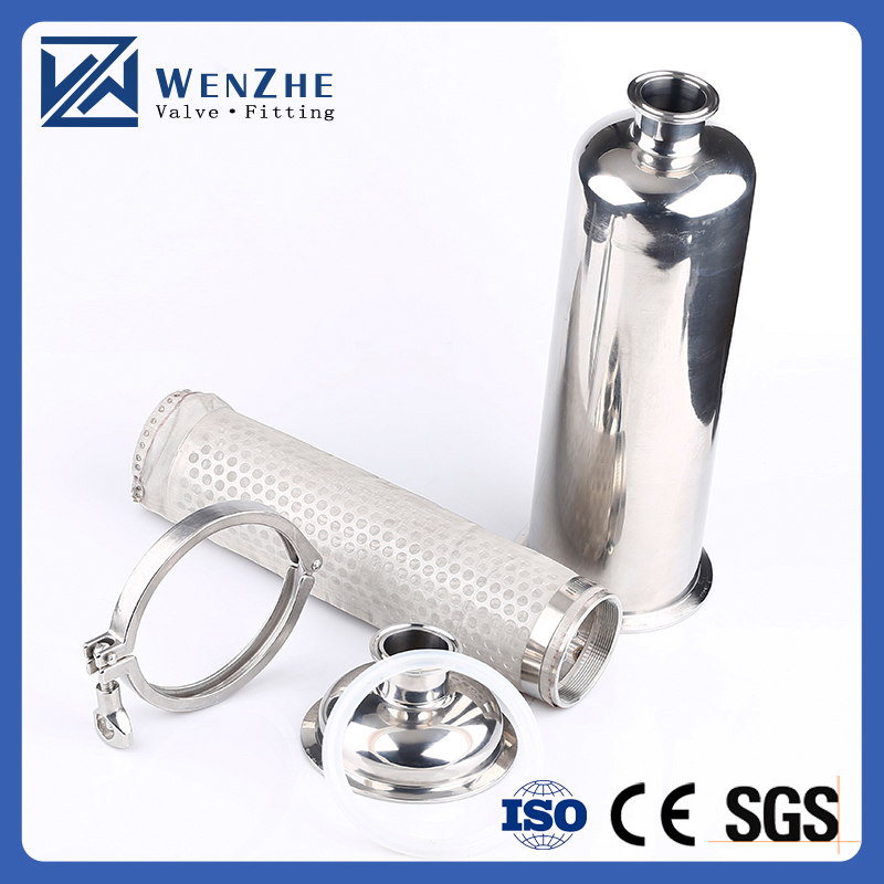 300mesh 1.5'' Polishing In-line Clamped Straight Strainer Pipe Filter for Beer Beverage