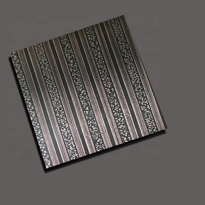 Hairline Antique Copper Honeycomb Stainless Steel Sheet 304 Textured