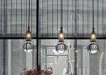 Clear Color Ball Glass Single Head Iron Lustre 10cm Modern Pendant Light