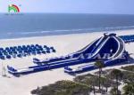 Commercial Large Triple Inflatable Water Slide 3 Lane High Tide Inflatable Water