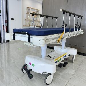 China Height Adjustable Hydraulic Emergency Stretcher 2 Layers Hospital Patient Transport Trolley on sale
