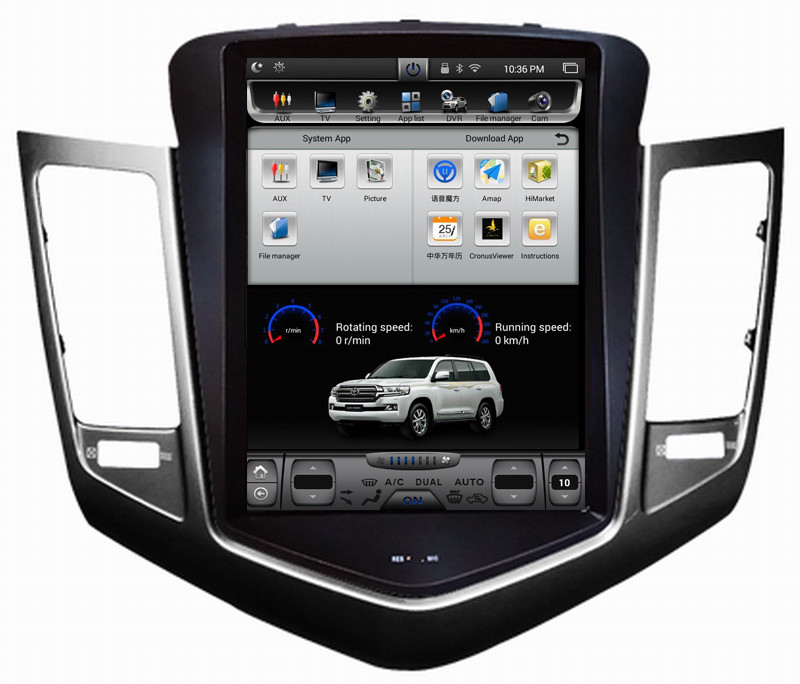 Ouchuangbo 9.7 inch Vertical Screen Tesla Style Android 6.0 car audio gps navi radio for Chevrolet Cruze 2009-2014