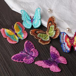 Wholesale Small Butterfly Iron On Embroidered Applique Patches Cloth Badge For Clothes Customized from china suppliers
