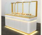 Titanium Plated Food Store Shelving Bread Bakery Shelves Bread Display