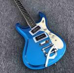 Custom Mosrite Ventures Model Electric Guitar Blue Big B500 Tremolo Bridge