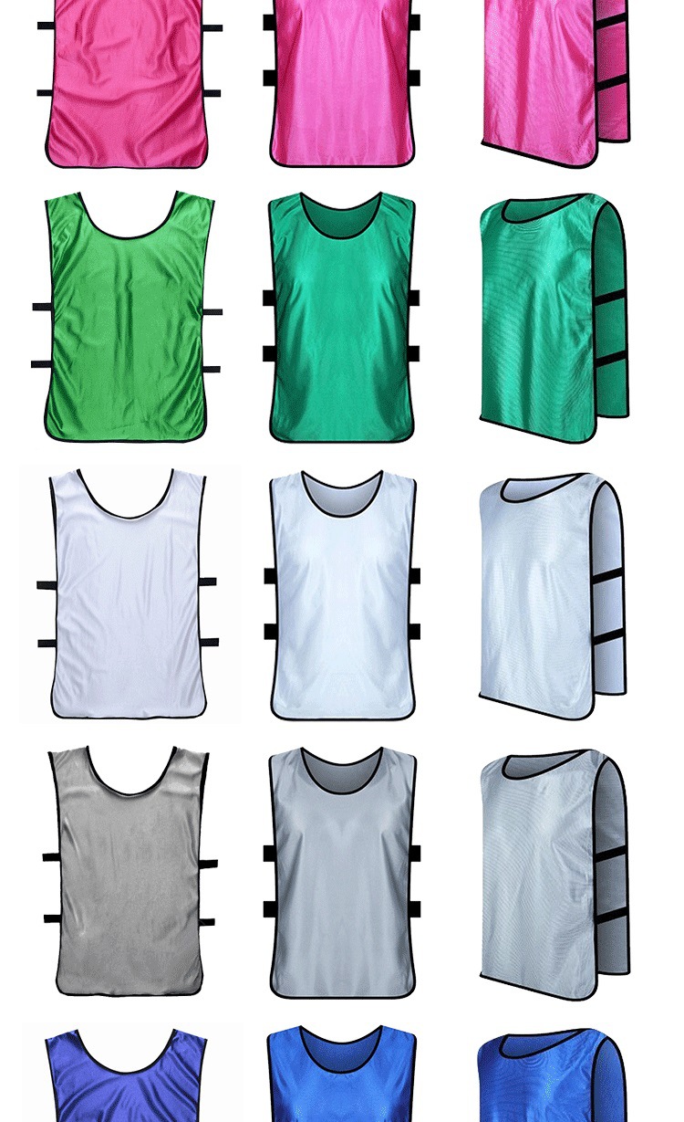 Football uniforms wholesale custom logo printed cheap Pinnies Melee vests Football apiralls wear football training vests against