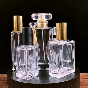 Wholesale custom luxury perfume spray bottle 30 ml 50 ml rectangle square empty glass perfume bottle from china suppliers