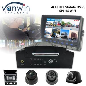 Wholesale 4 Channel HDD SSD Mobile DVR 1080P 4G WiFi GPS MDVR Vehicle Camera Car CCTV System from china suppliers