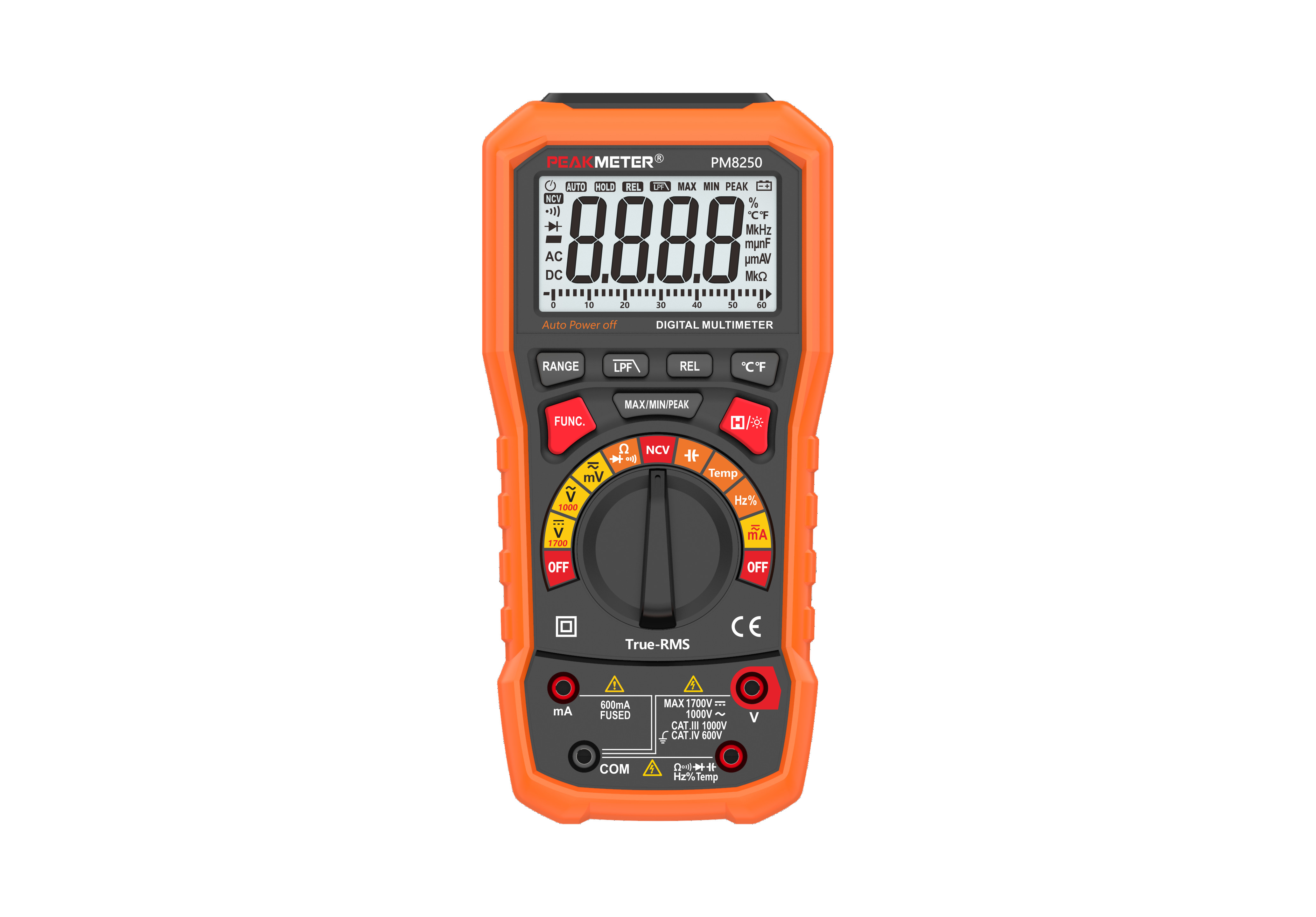Handheld Photovoltaic Multimeter 1700V DC Voltage Auto And Manual Range Digital Multimeter