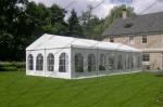 Hot - DIP Galvanized PVC Canopy Tent White 6 x 12m With Transparent Church