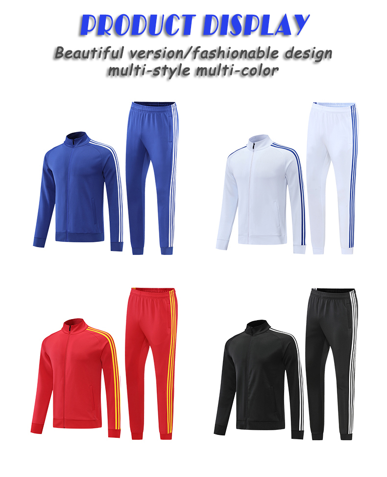 Children's football training suit men's autumn winter team wear group customized soccer jersey long sleeve game warm-up uniform