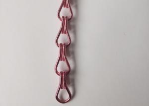 Wholesale Red Color Double Hook Anodised Aluminium Chain Fly Screen 0.035KGS/M from china suppliers
