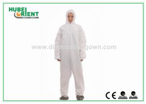 Wholesale Professional PP/SMS/MP Chemical Resistant Coveralls Clothing Eco Friendly With Hood And Feetcover from china suppliers