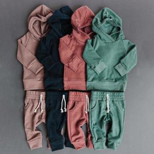 Wholesale 250gsm Pullover Sweat Shirt Toddler Sweatshirt Jogger Pants Set French Terry Fabric from china suppliers