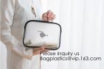 Eco Friendly PVC Zipper Cosmetic Pouch Clear Toiletry Bag, Stand Up Packaging