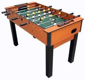 Wholesale 4FT Deluxe Football Table with telescopic play rods wood color PVC finish from china suppliers
