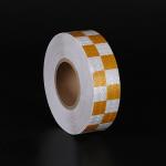 Waterproof Red And White Adhesive Safety Conspicuity Reflector Tape For Trailer
