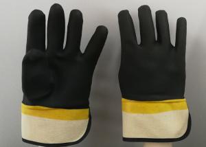 Wholesale Fine Sandy Finish PVC Coated Gloves Handling Abrasive Materials Liquid Proof from china suppliers