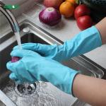 Durable Latex Household Rubber Gloves Rolled Cuff Design For Cleaning