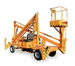 Work Platform Trailer Mounted Boom Lift , 15m 200kgs Automatic Mobile Towable