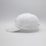Adult Embroidered Baseball Caps Yellow And White Metal Back Closure