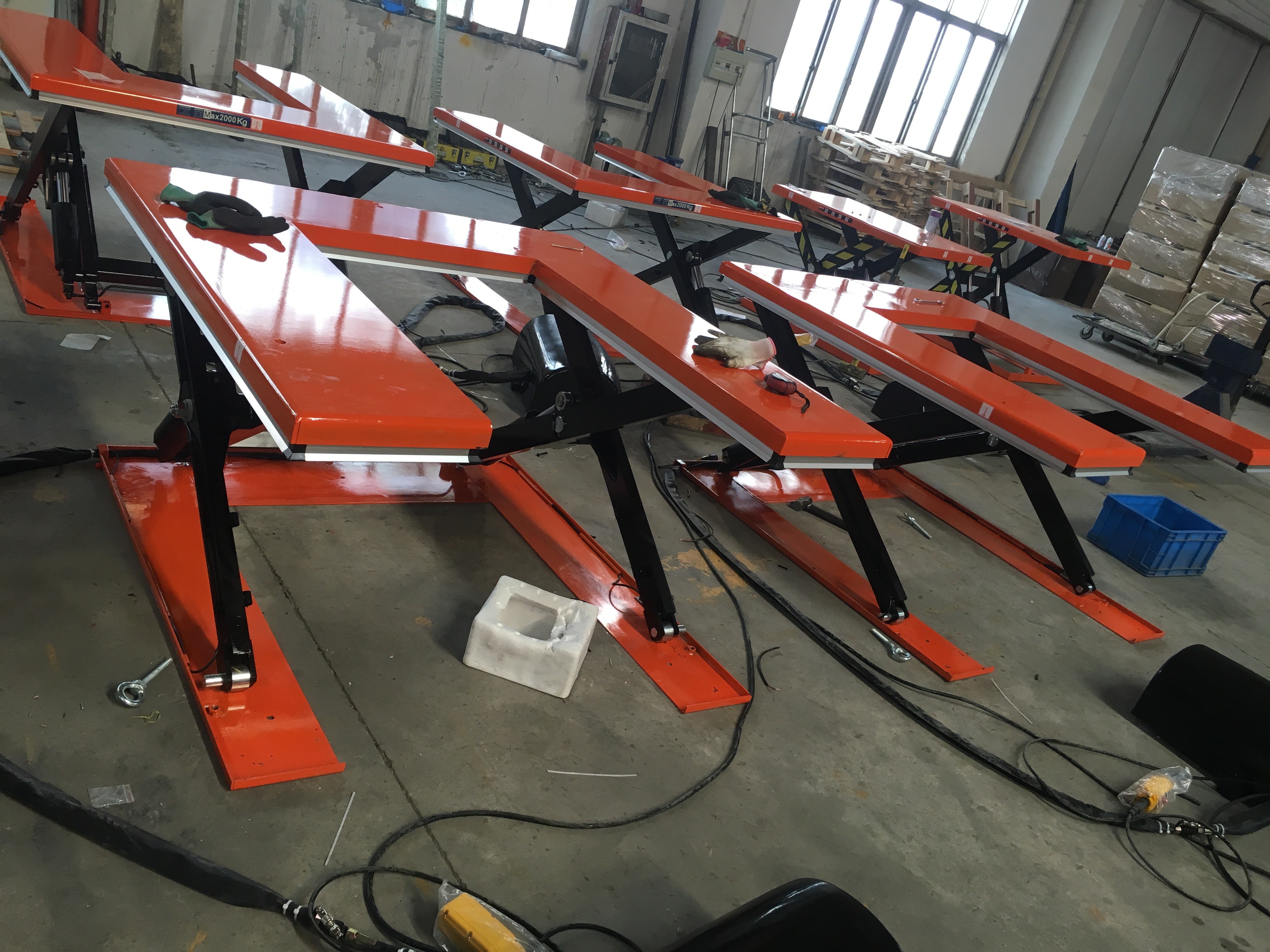 Low Profile Electric Scissor Lift Table 300kg 500kg 800kg Minimum Height 85mm