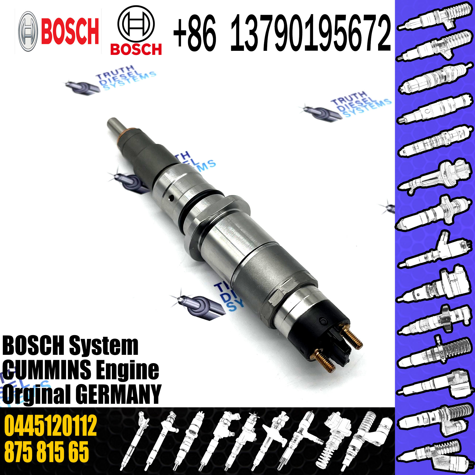 High Performance Diesel Engine Parts 0445120112 0445120115 Fuel Injector 0 445 120 112 0 445 120 115 For CUMMINS Diesel