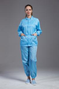 Wholesale Reusable Food Industry Uniforms , Blue Anti Static Workwear Clothing from china suppliers