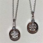 Real low price and high quality jewels B diamond necklace 18k gold white gold