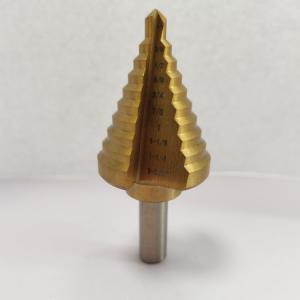 China 6.35mm Straight Groove HSS4241 HSS Titanium Coated Step Drill Bit Strong Durability on sale