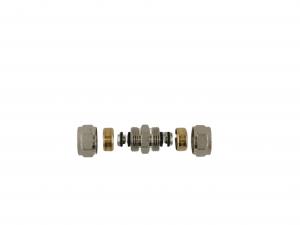 Wholesale Chromed Brass Compression Fittings Coupling Straight DIN BS Standard from china suppliers