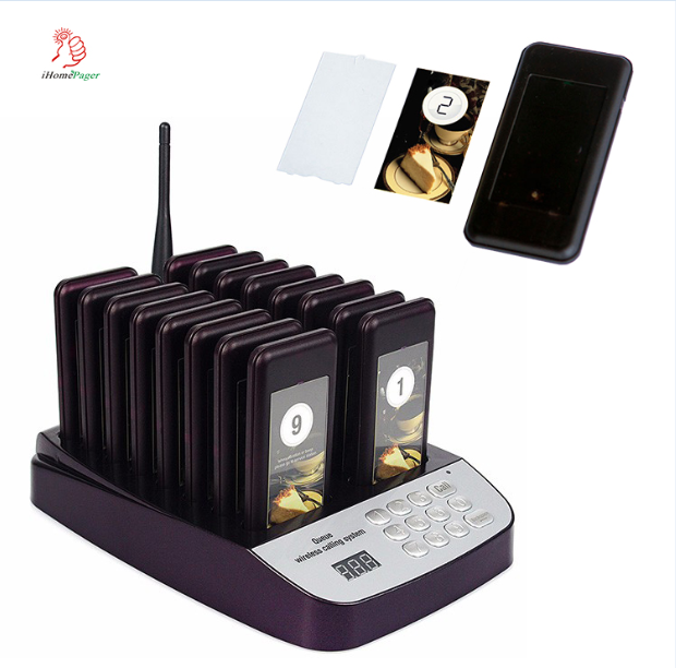 wireless long range restaurant electric remote control vibrators coaster pager for calling guest to pick up order